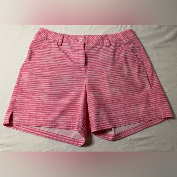 Puma Pink Striped Athletic Shorts Size 8 - Picture 2 of 9